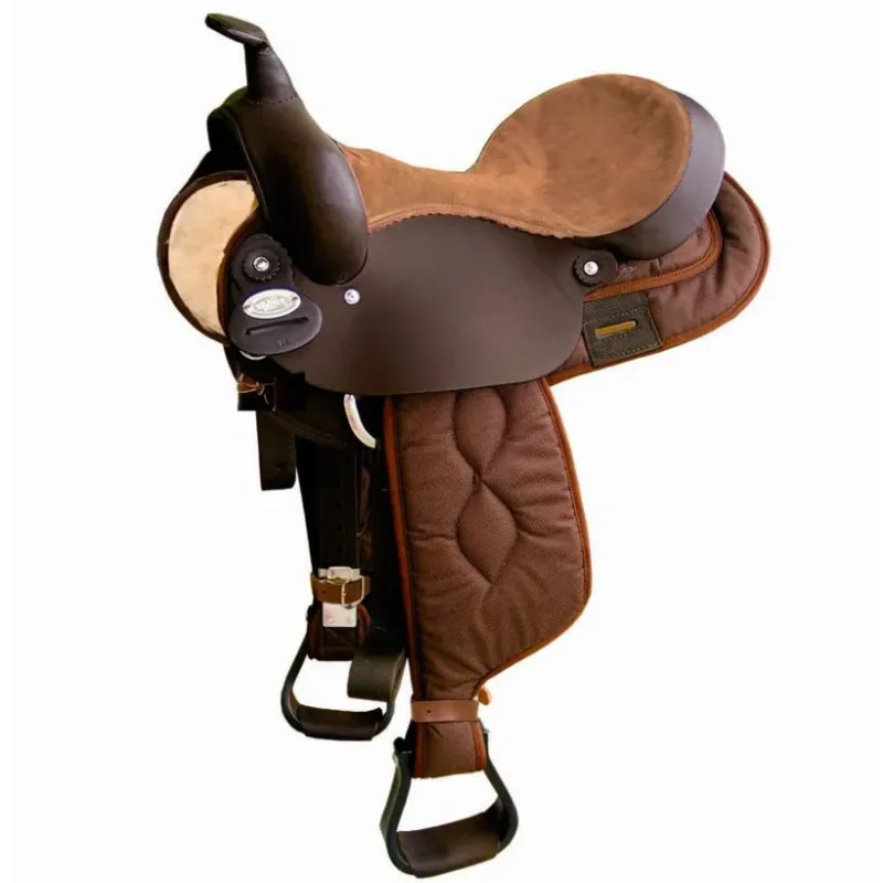 Selle Western Brad Ren&rsquo;s de Pleasure Cuir et Cordura – 15&Prime; Meilleur Choix