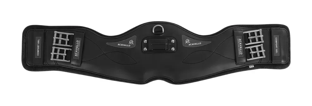 Prix Rduit Sangle Acavallo Courte Dressage Gel & PVC - 70 cm - Noir
