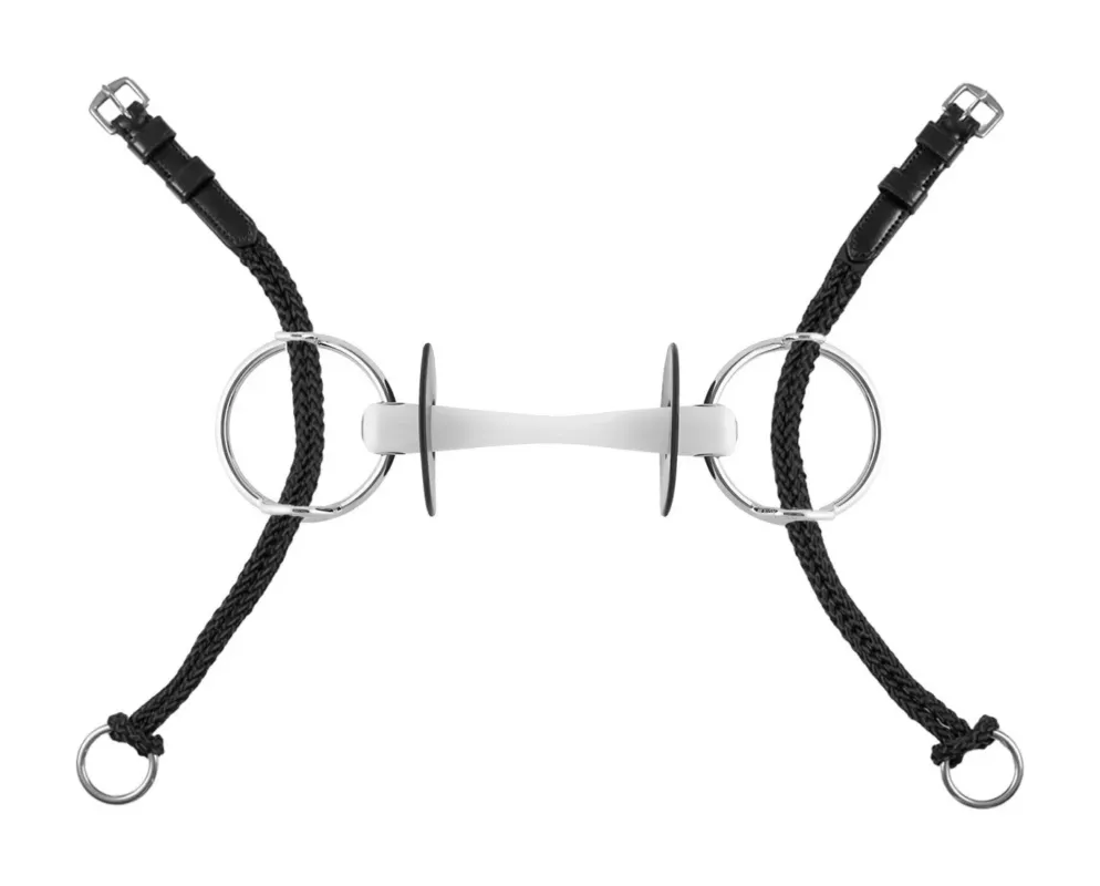 Mors de gag en nylon Equestro - Cheval - Noir Bon Plan
