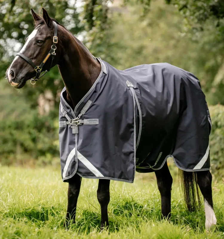 Couverture Horseware Rambo Optimo Turnout 0g 1000D - 115 cm - Marine / orage / gris argent Authentique
