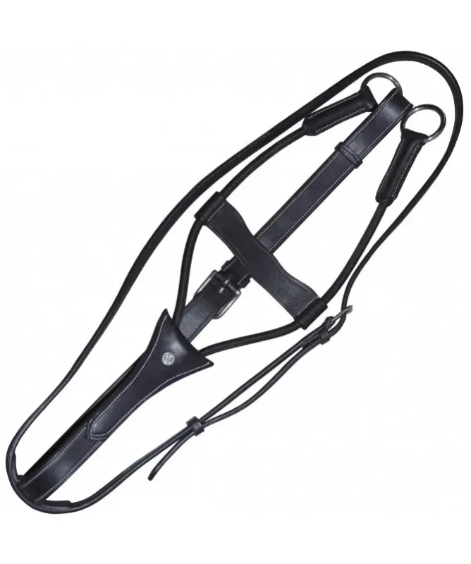 Commande En Gros Martingale Chetak lastique  anneaux – Poney – Noir