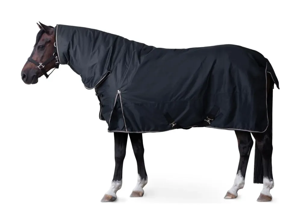 Paiement Scuris Couverture d'extrieur avec couvre-cou Glasgow 300g poney Horze 600D - 75 cm - Myrtille