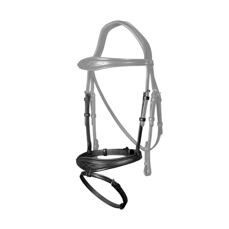 Muserolle Combine Anatomique New English Collection by Dy'on - Grand cheval - Noir Solde