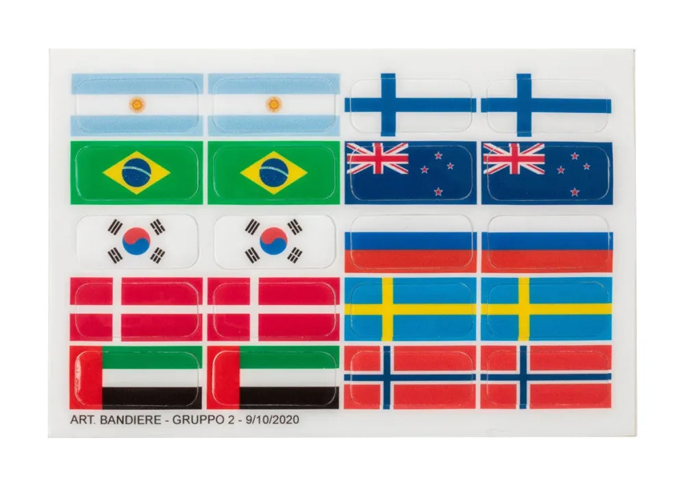 Authentique Set d'autocollants pour triers Opera Acavallo - Drapeau 2