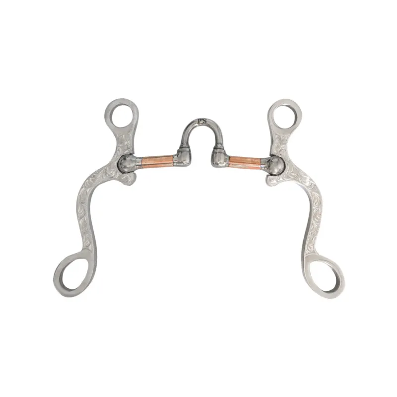 Achetez Aujourdhui Mors correctif Pool&rsquo;s en acier inoxydable avec rouleaux en cuivre dcors – 125 mm
