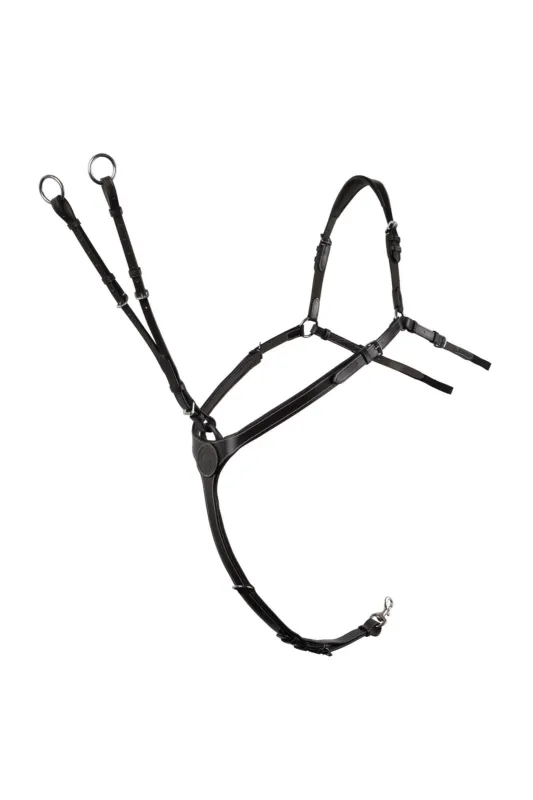Petit Prix Collier de chasse martingale Montar cuir tann - Cob - Noir