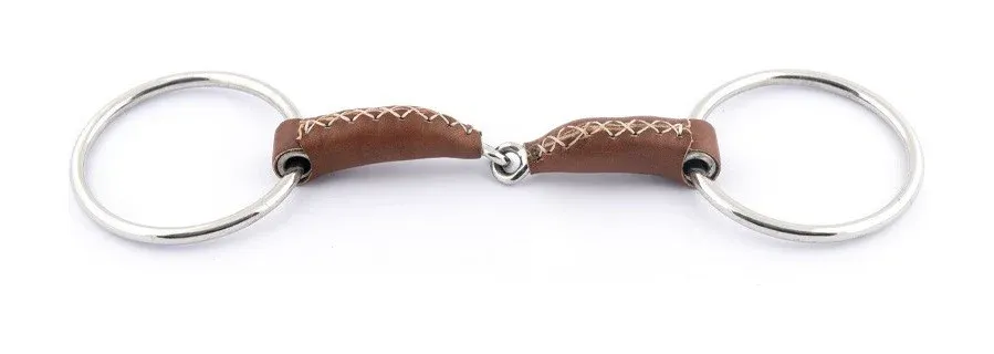 Mors Jump'In deux anneaux recouvert de cuir - 125 mm Promotion