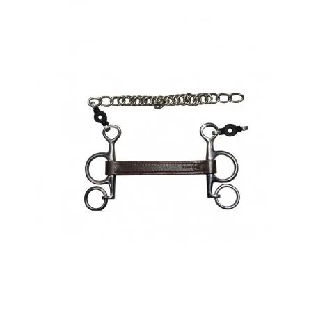 Bon March Mors en Cuir Plat Pelham Petites Branches Jump In – 125MM – CUIR – 20MM