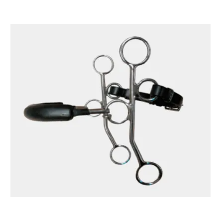 Commander Vite Mors Hackamore rigide longues branches Jump In - UNIQUE - HAVANE - INOX