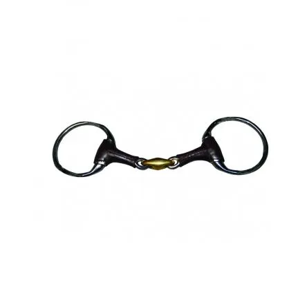 Mors recouvert de Cuir Olives Double brisure Jump In - 135MM - INOX/CUIR - 18MM Top Vente