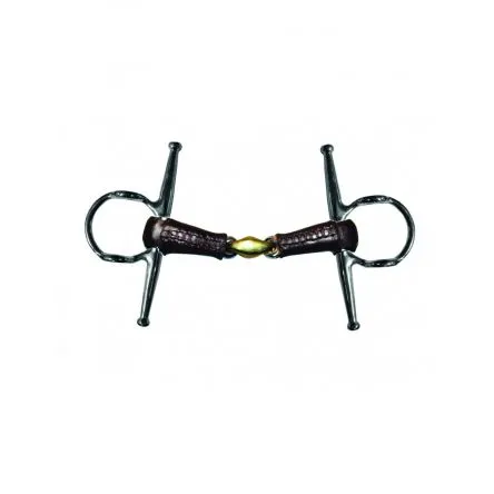 Mors recouvert de Cuir Aiguilles Releveur Double brisure Jump In - 125MM - INOX/CUIR - 18MM Prix Rduit