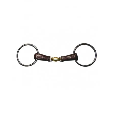 Pas Cher Mors recouvert de Cuir Double brisure Jump In - 125MM - INOX/CUIR - 18MM