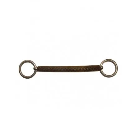 Mors de Filet de Bride Fin Recouvert de Cuir Jump In - 125MM - INOX/CUIR - 13MM Offre Exclusive