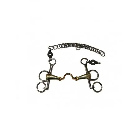 Produit De Marque Mors Pelham petites branches Double brisure Passage de langue Jump In - 125MM - GERMAN SILVER - 17MM