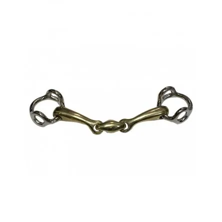 Mors de Filet de Bride Releveur Double brisure Jump In - 135MM - GERMAN SILVER - 14MM Meilleur Choix