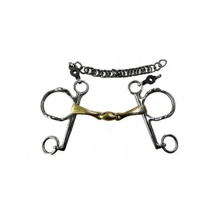 Nouvel Arrivage Mors Pelham Releveur Double brisure Jump In - 135MM - GERMAN SILVER - 17MM