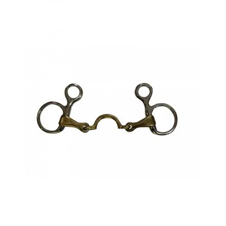 Super Prix Mors Baucher Double brisure Passage de langue Jump In - 125MM - GERMAN SILVER - 17MM