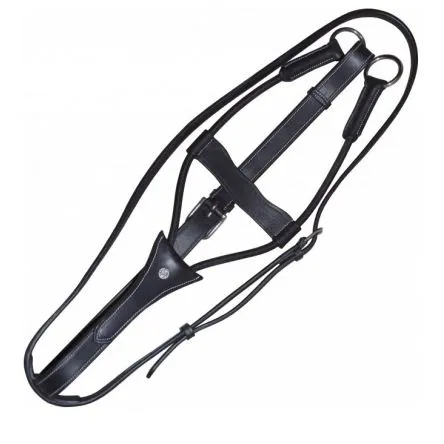 Martingale lastique Anneaux Canter - CHEVAL/FULL - NOIR Offre Limite