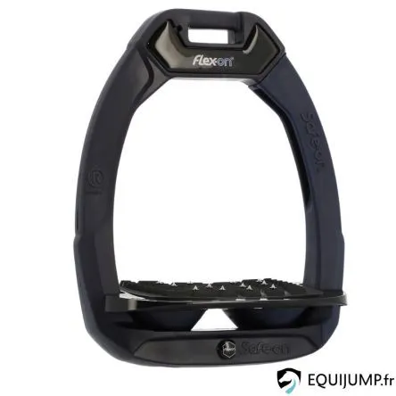 Etriers Safe On Adulte Plancher Plat Ultra Gripp - CADRE BLANC - PLATEAU NOIR - ELASTO GRIS Vente Flash