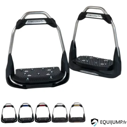 Etriers Freejump Air's - NOIR/ARGENT - INCLINE - OEIL ORIENTE/30 Usine Directe