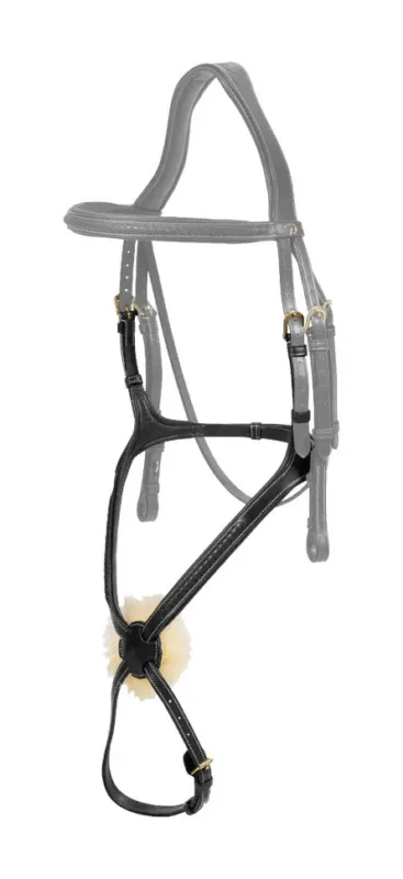 Livraison Gratuite Muserolle croise tresse D Collection Dy&rsquo;on – Cheval – Noir