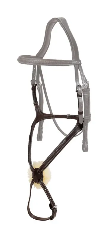 Seulement Aujourdhui Muserolle Croise Tresse Dy'on - Grand cheval - Brun