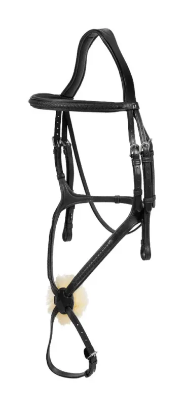 Bon Plan Bridon Muserolle Croise Tresse New English Collection Dy&rsquo;on – Cob – Noir