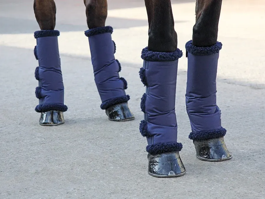 Meilleure Vente Gutres de transport doubles polaire Shires - Poney - Bleu marine