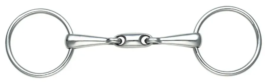 Mors anneaux double brisure Shires - 115 mm - Acier inoxydable Authentique