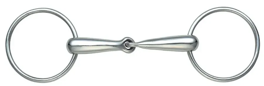 Commande En Gros Mors simple grands anneaux Shires - 140 mm - Acier inoxydable