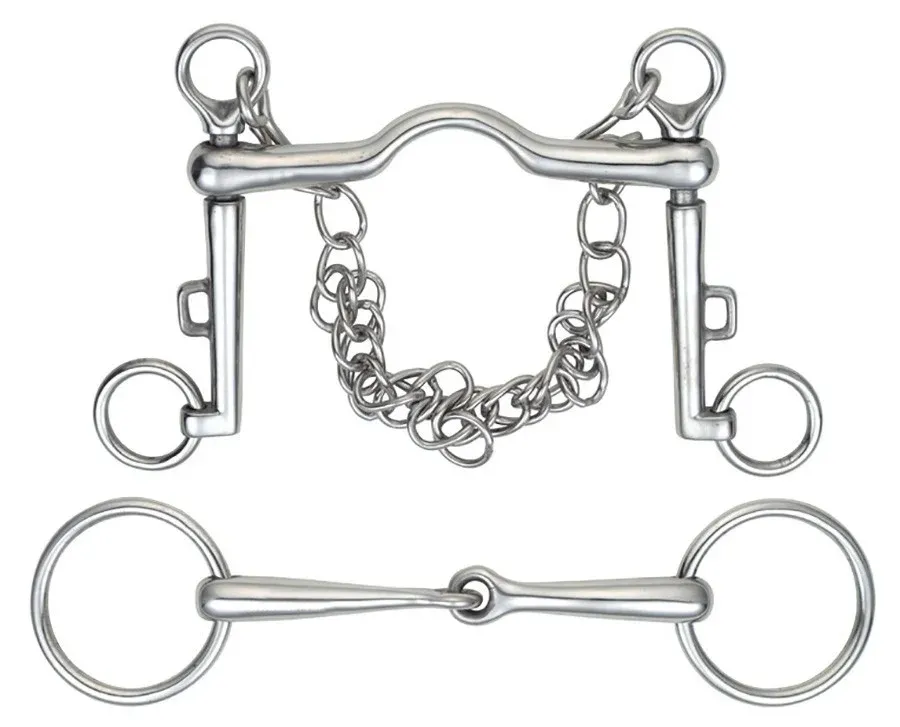 Ensemble mors de bride Shires - 150 mm - Acier inoxydable Nouvelle Collection