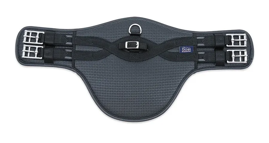 Sangle bavette courte lastique Shires - 86 cm - Noir Meilleur Choix