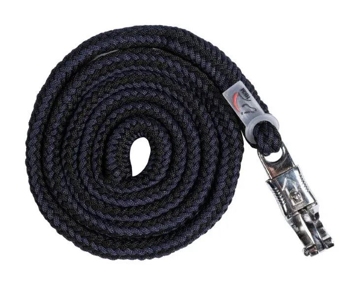 Expdi Aujourdhui Longe Catherine avec mousqueton anti-panique HKM - 1 m 80 - Bleu fonc / noir