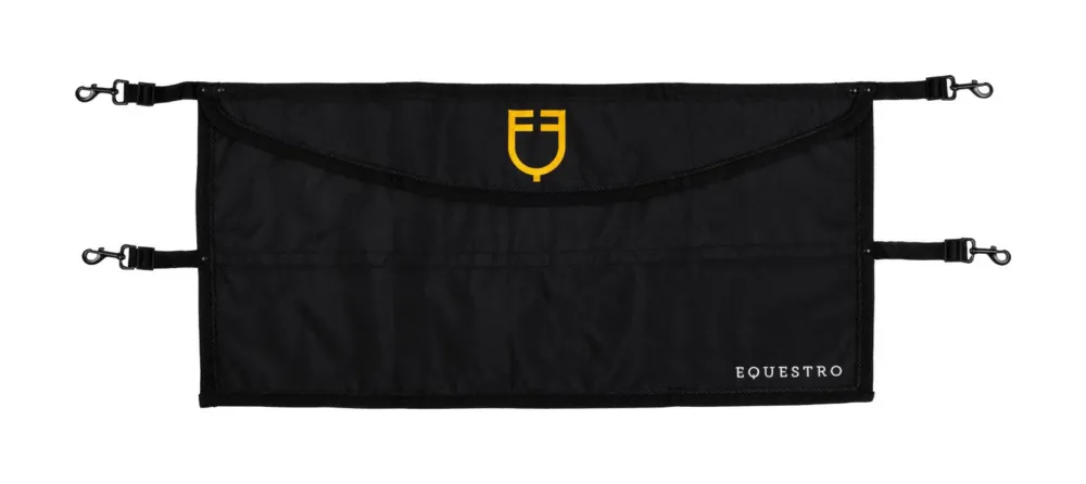 Authentique Porte de box avec logo brod Equestro - Noir