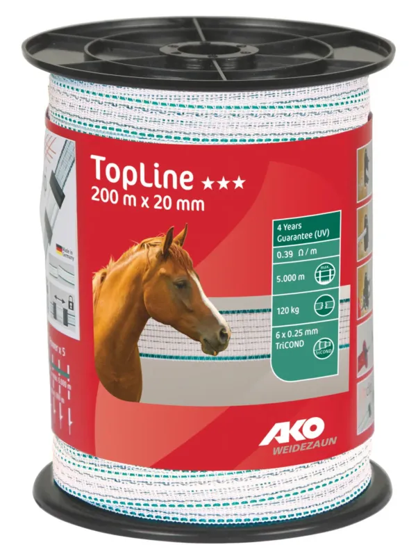 Bon Plan Ruban de clture TopLine AKO – Blanc / ptrol
