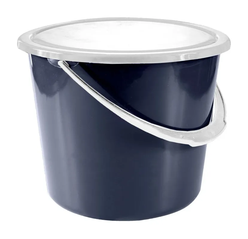 Dernire Chance Seau d'curie avec couvercle Horze - Bleu fonc