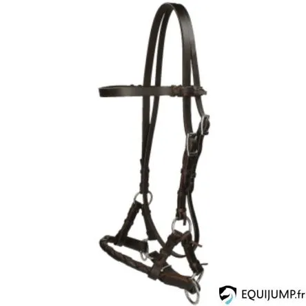 Side-pull Pariba FRA muserolle tresse cuir – COB/PUR-SANG – BRUN Top Vente