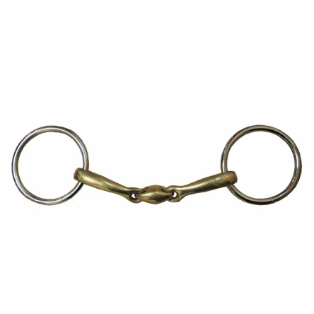 Acheter En Ligne Mors de filet de bride double brisure – 135MM – GERMAN SILVER – 12MM