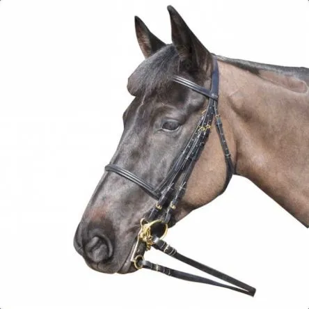 Bride de Dressage CHETAK Demi rond tetire simple – COB/PUR-SANG – BRUN Meilleure Vente