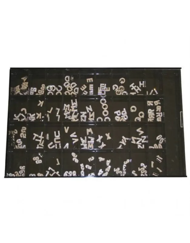 Dernire Chance Lettres et chiffres en strass pour collier et frontal personnalisable HKM
