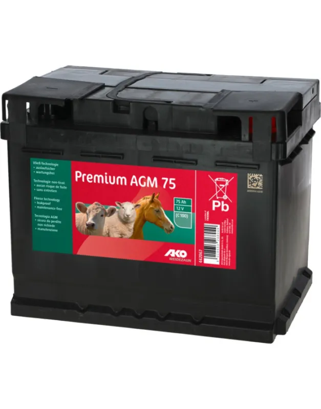 Expdi Aujourdhui Batterie de clture AGM Premium AKO
