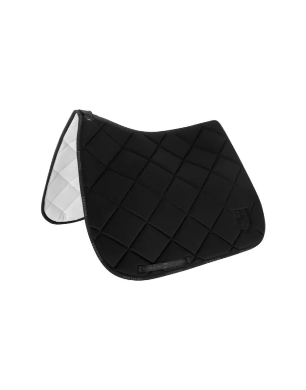 Tapis de selle de dressage contours noir EQUESTRO Haute Qualit