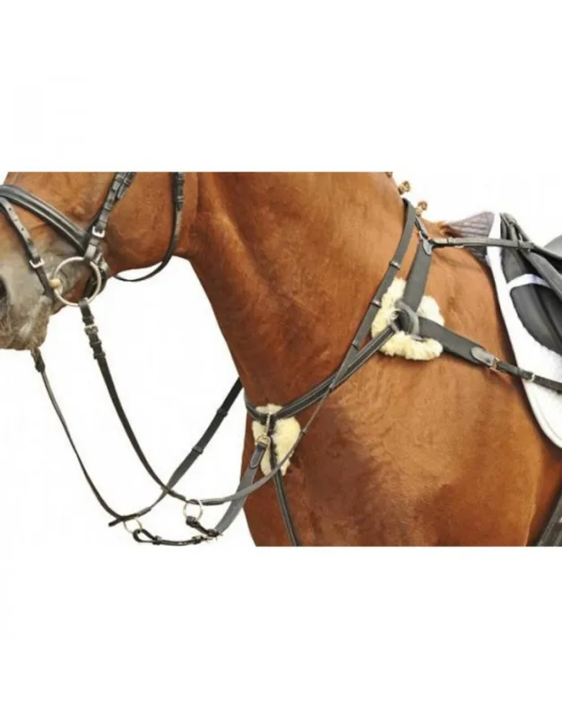 Collier de chasse 5 points doubl mouton HKM Prix Bas