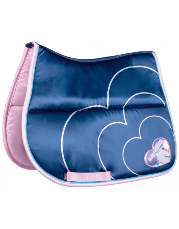 Tapis de selle rversible Shetland - Funny Horses Hearts - HKM Petit Prix