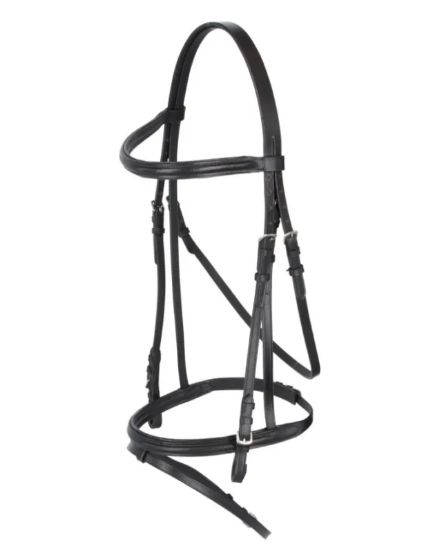 Bridon pour cheval de trait Confort et qualit en cuir KERBL Super Prix
