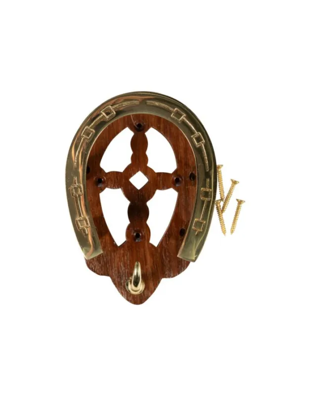 Acheter En Ligne Porte-brides -fer  cheval- en bois et laiton hkm