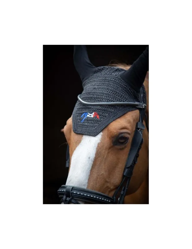 Top Vente Bonnet anti-mouches PENELOPE « Glitter » – Noir – Cheval/Full