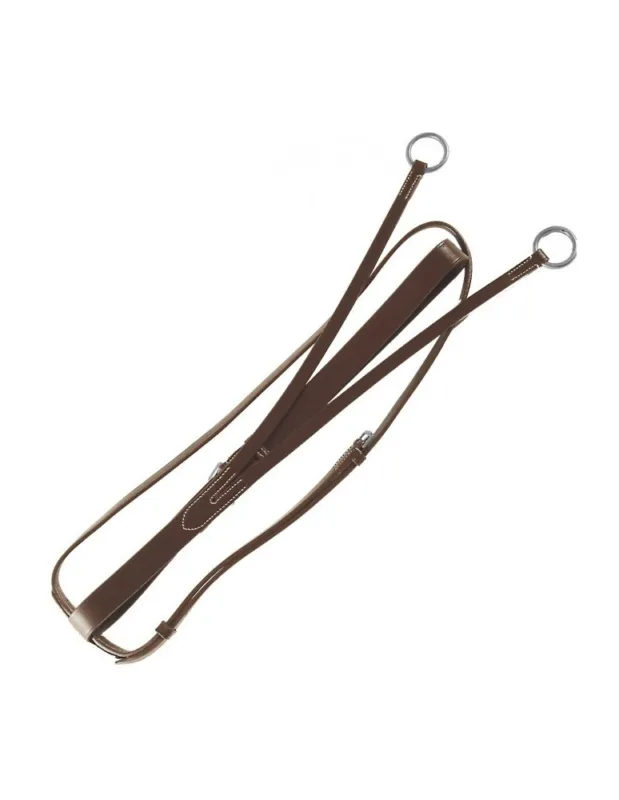 Livraison Express Martingale cuir anneaux CANTER - Havane - Pur-sang/Cob