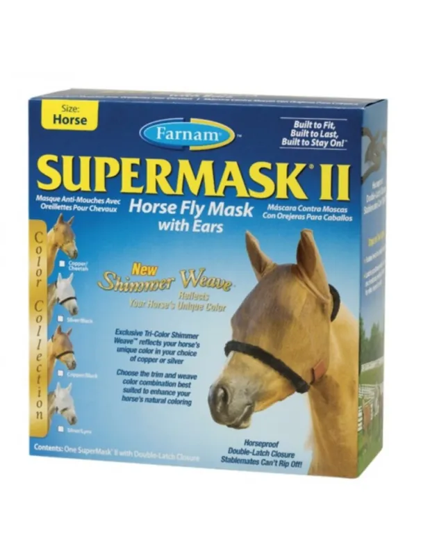 Prix Bas Masque anti mouches FARNAM « Supermask sans oreilles » – Sans oreilles – Yearling