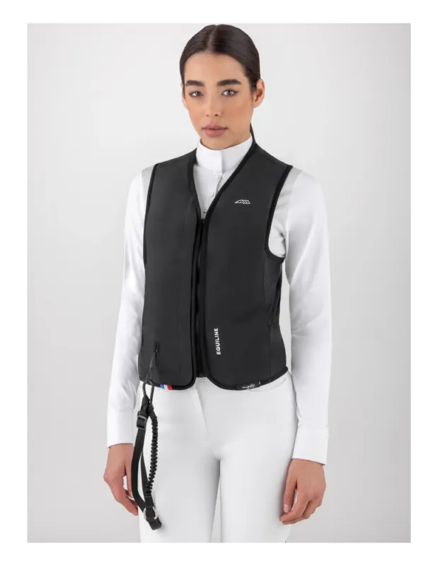 Offre Exclusive Gilet airbag EQUILINE by ALLSHOT « Eclair » – Noir – S